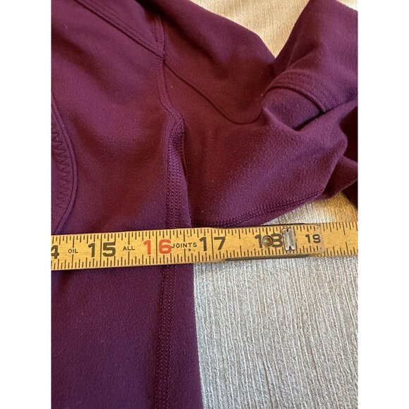 Lululemon Nice Asana Jacket Plum Maroon Purple Size 10 Full Zip - Picture 6 of 9
